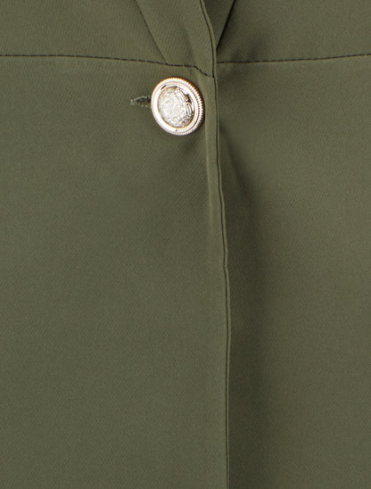 Blazer uni à fermeture boutonné - Kaki - 3