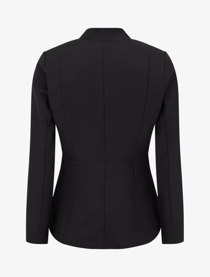 Blazer uni à fermeture boutonné - Noir - 2