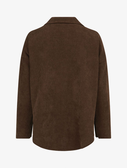 Surchemise côtelée basique - Marron - 2