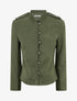Veste en suédine boutonnée style officier - Kaki - 1