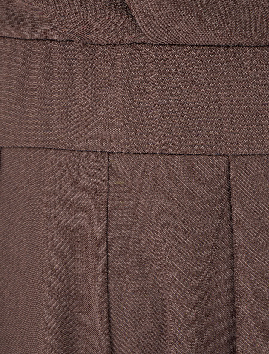 Combinaison ample sans manches à dos ouvert - Marron - 3