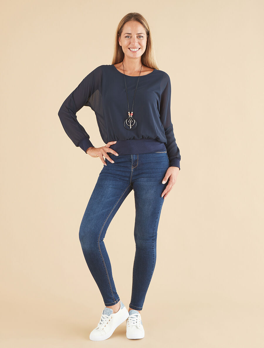 Top uni en voile - Marine - 4