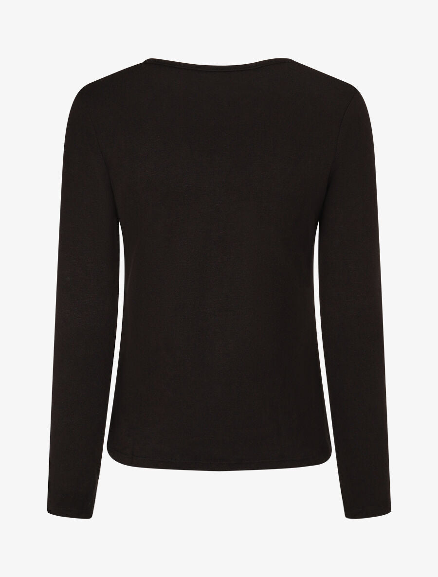Pull fin à détails irisés - Noir - 2