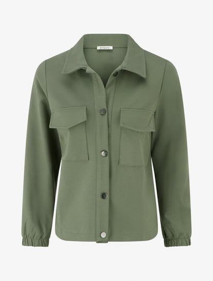 Veste unie à poignets élastiqués - Kaki - 1