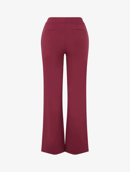 Pantalon uni coupe droite - Bordeaux - 2