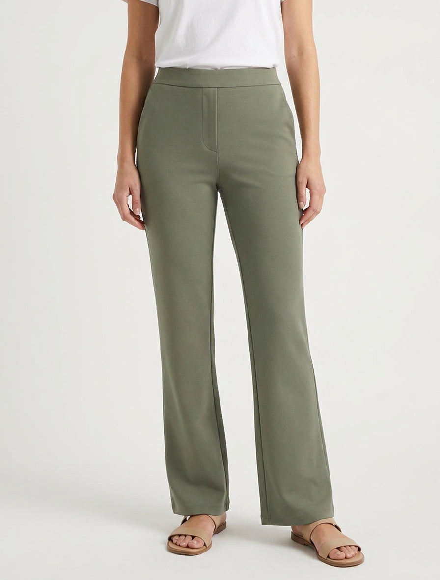 Effen rechte broek - Kaki