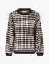 Pull ample en mohair mélangé à motif style écaille - Marron - 1