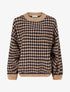 Pull ample en mohair mélangé à motif style écaille - Camel - 1