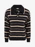Pull en maille rayé - Noir - 1