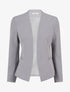 Blazer rayé à col droit - Gris - 1