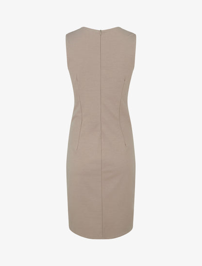 Robe portefeuille sans manches - Taupe - 2