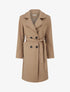 Manteau long croisé en laine mélangée - Camel - 1