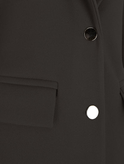 Manteau long droit classique - Noir - 3