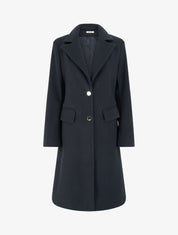 Manteau long droit classique - Marine - 1