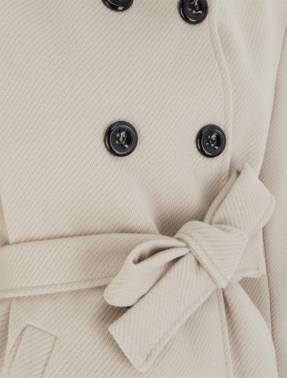 Manteau long à col montant - Beige - 3