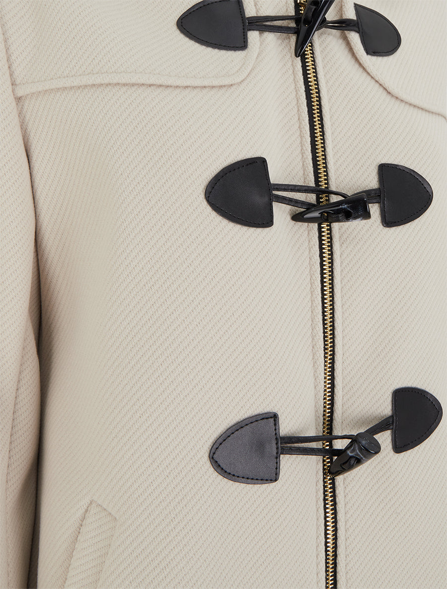 Duffle-coat uni à capuche - Crème - 3