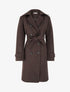 Manteau long croisé basique - Marron - 1