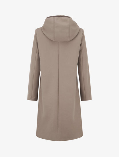 Duffle-coat à attaches contrastantes - Taupe - 2