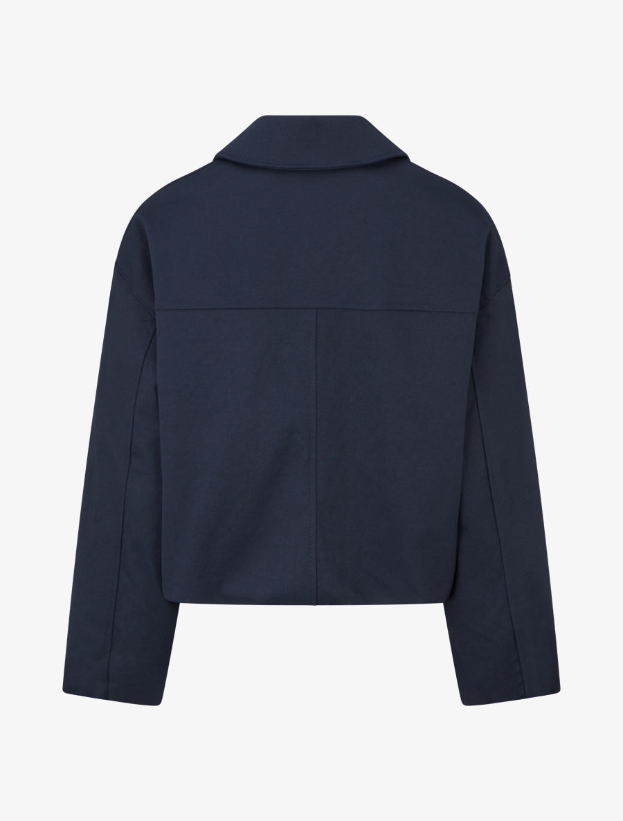 Bomber uni zippé - Marine - 2