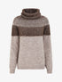 Pull en maille à col roulé - Taupe - 1