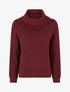 Pull en laine mélangée à col roulé - Bordeaux - 1