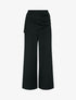 Pantalon ample taille haute et drapé - Noir - 1