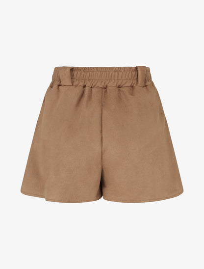 Short en suédine en trompe l&