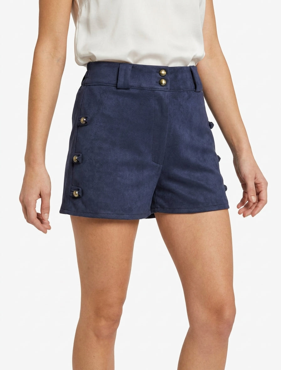 Suède short in trompe l&