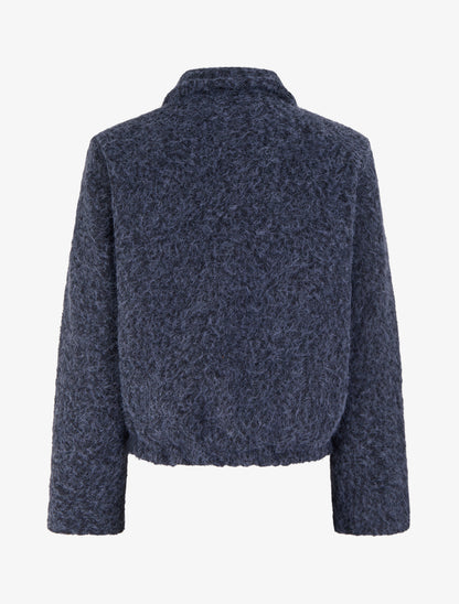 Veste coupe boule duveuteuse - Marine - 2