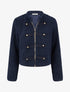Veste effet laine bouclée style officier - Marine - 1