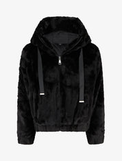 Veste en fourrure synthétique - Noir - 1