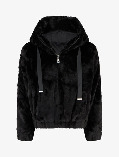 Veste en fourrure synthétique - Noir - 1