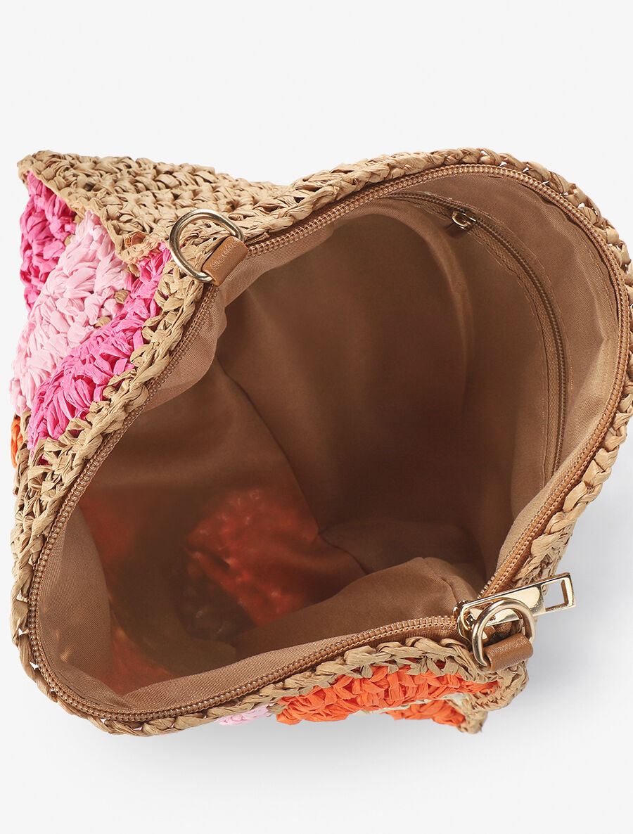 Sac bandoulière Patricia - Orange/beige - 4