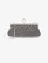Pochette style bourse à strass et fermoir bague - Noir - 5