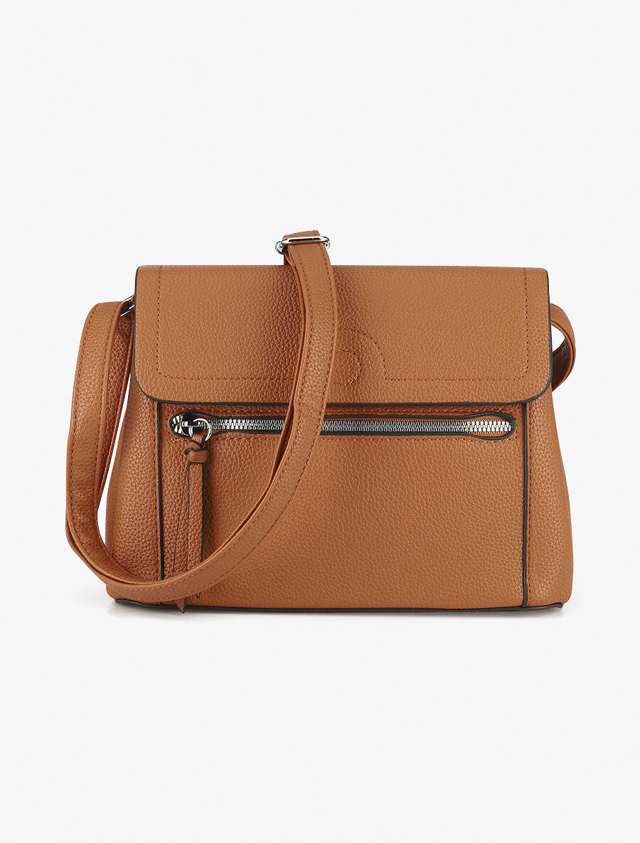 Sac bandoulière Alicia - Camel - 1