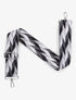 Bandoulière réglable en tissu motif géométrique - Noir - 1