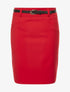 Jupe tailleur ceinturée - Rouge - 1