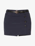 Jupe short unie - marine - 3