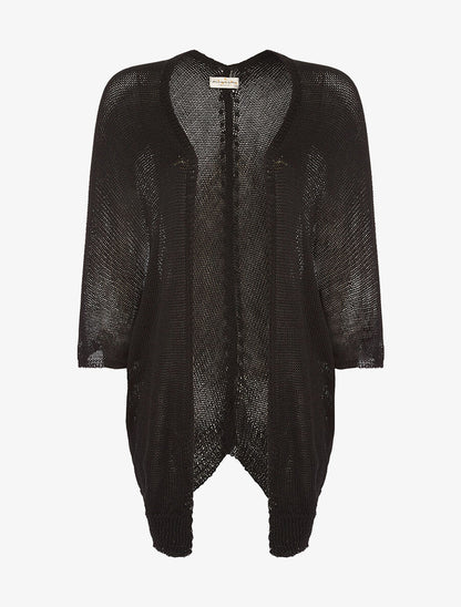 Gilet loose chauve-souris - noir - 1