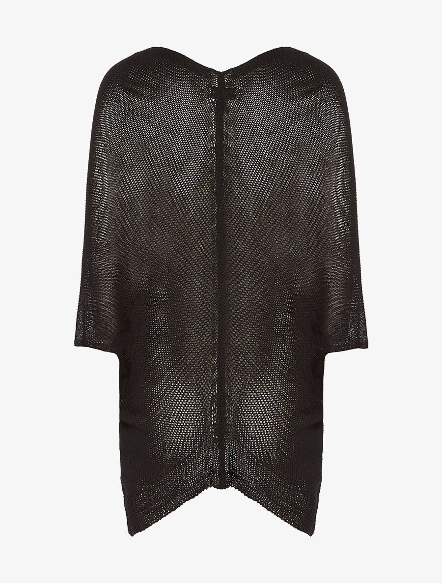 Gilet loose chauve-souris - noir - 2
