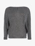 Pull chauve-souris mouliné - noir - 1