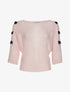 Pull manches à flots - rose - 3