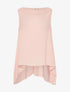 Blouse asymétrique dos long - rose - 1