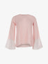 Blouse manches flutes à pois - rose - 1