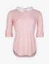 Pull doux col chemise - rose - 1