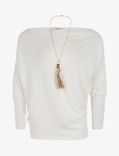 Pull doux chauve-souris - blanc - 3