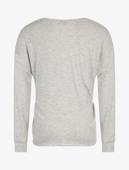 Pull perlé avant croisé - gris - 2