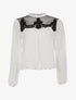 Top voile buste transparent à dentelle - blanc - 1