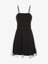 Robe ventre plissé et tulle - noir - 3
