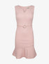 Robe anneau argenté à la taille - rose - 1